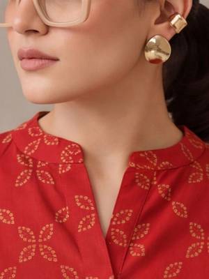 women printed regular cotton kurta with patiala 6