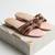 Pink knot artificial leather sliders