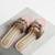 Pink knot artificial leather sliders