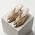 Gold strappy artificial leather mules