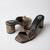 Gold knot artificial leather heels