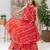 red color Double-Layer Bandhani Lehenga Set