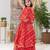 red color Double-Layer Bandhani Lehenga Set