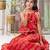 red color Double-Layer Bandhani Lehenga Set