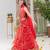 red color Bandhani Lehenga Choli with Dupatta