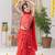 red color Bandhani Lehenga Choli with Dupatta