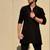 Men's black viscose rayon embroidered – stylish festive ethnic wear