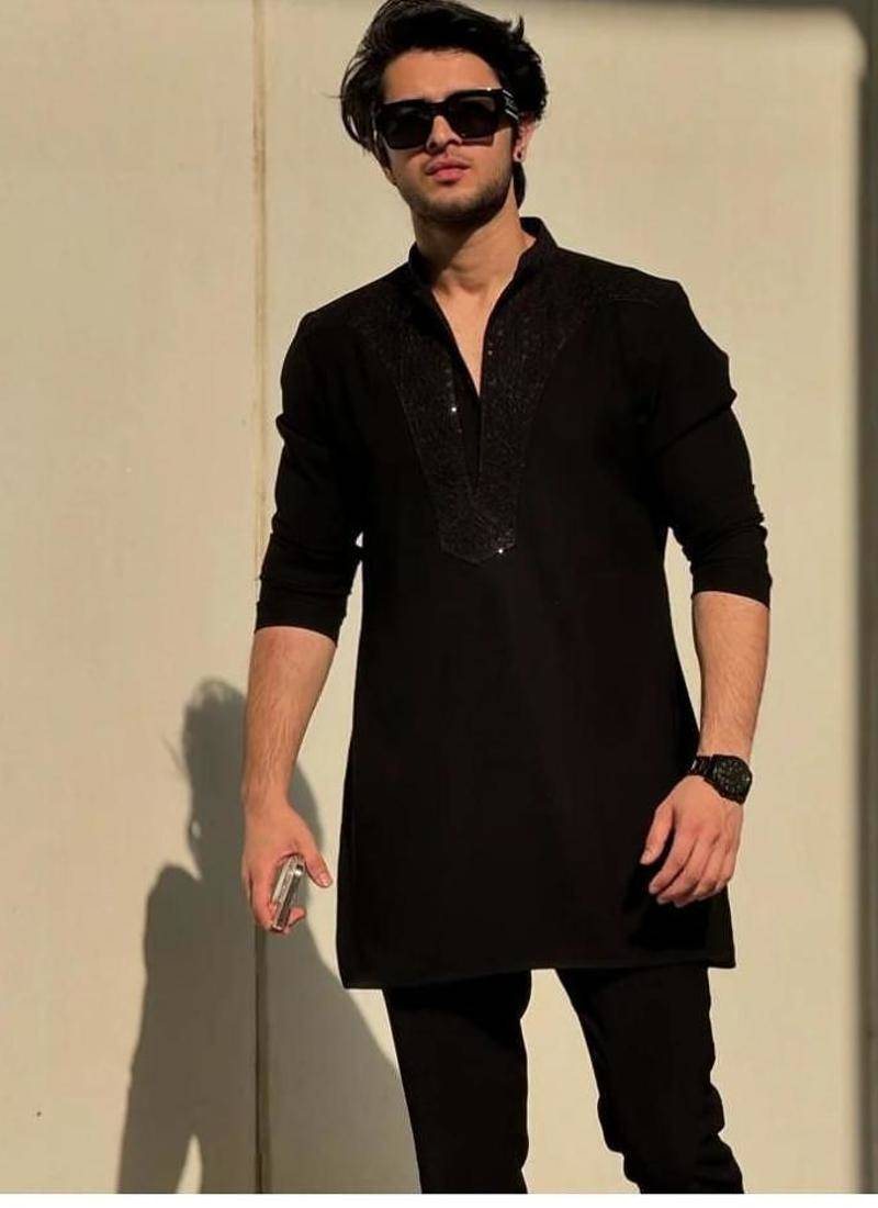 Men's black viscose rayon embroidered – stylish festive ethnic wear