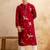Men's red chanderi silk embroidered – stylish festive ethnic wear