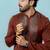Men's maroon chanderi silk embroidered – stylish festive ethnic wear