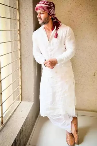 Men's white viscose rayon embroidered – stylish festive ethnic wear