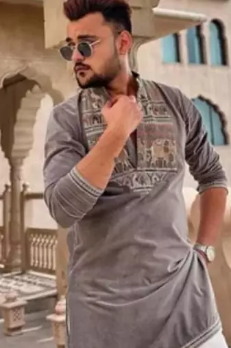 Men's purple viscose rayon embroidered – stylish festive ethnic wear