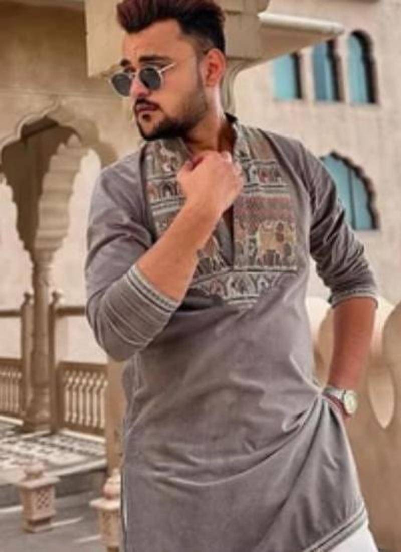 Men's purple viscose rayon embroidered – stylish festive ethnic wear