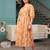 Multicolor cotton printed maternity dress for women