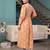 Multicolor cotton printed maternity dress for women