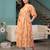 Multicolor cotton printed maternity dress for women