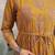 Mustard cotton printed maternity dress for women