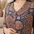 Blue cotton printed maternity dress for women