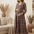 Blue cotton printed maternity dress for women