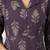 Purple cotton printed maternity dress for women