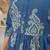 Blue cotton printed maternity dress for women