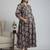 Multicolor cotton printed maternity dress for women