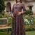 Maroon cotton printed maternity dress for women