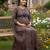 Maroon cotton printed maternity dress for women