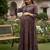 Maroon cotton printed maternity dress for women