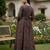 Maroon cotton printed maternity dress for women