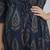 Blue cotton printed maternity dress for women