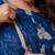 Blue cotton printed maternity dress for women