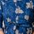 Blue cotton printed maternity dress for women