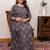 Blue cotton printed maternity dress for women