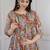 Multicolor viscose rayon printed maternity dress for women