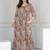 Multicolor viscose rayon printed maternity dress for women