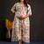 Multicolor cotton printed maternity dress for women