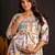 Multicolor cotton printed maternity dress for women