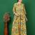 Yellow cotton printed maternity dress for women