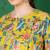 Yellow cotton printed maternity dress for women
