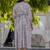 Red cotton printed maternity dress for women