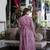 Grey cotton printed maternity dress for women