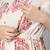 Off white cotton printed maternity dress for women