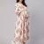 Off white cotton printed maternity dress for women