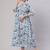 Off white cotton printed maternity dress for women