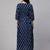 Off white cotton printed maternity dress for women