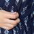 Blue cotton printed maternity dress for women