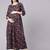 Multicolor cotton printed maternity dress for women