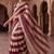 Burgundy striped beads and stones organza designer saree