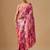 Pink tie and dye embroidered organza saree